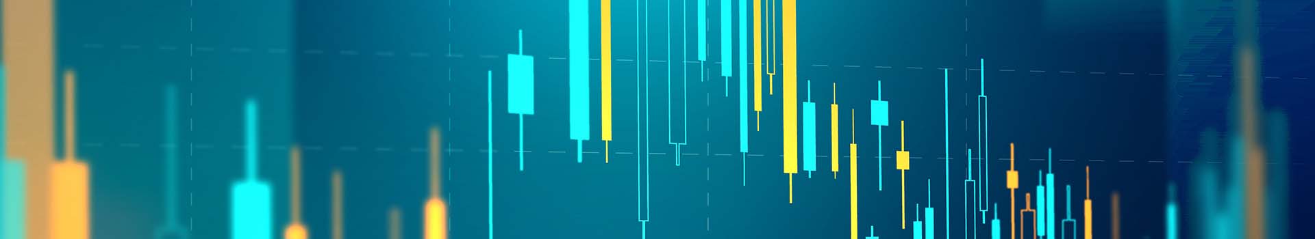 Stock market chart technology vector blue background